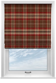 Highland, Rosso - Twist&Fit Roman Blind